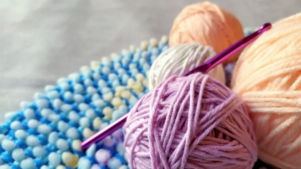 Yarn with a crochet hook