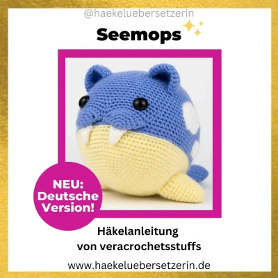 Ein Bild, das die Seemops Häkelanleitung von Veracrochetsstuffs zeigt.